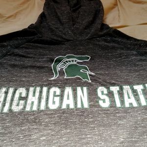 Michigan State long sleeve shirt with hood